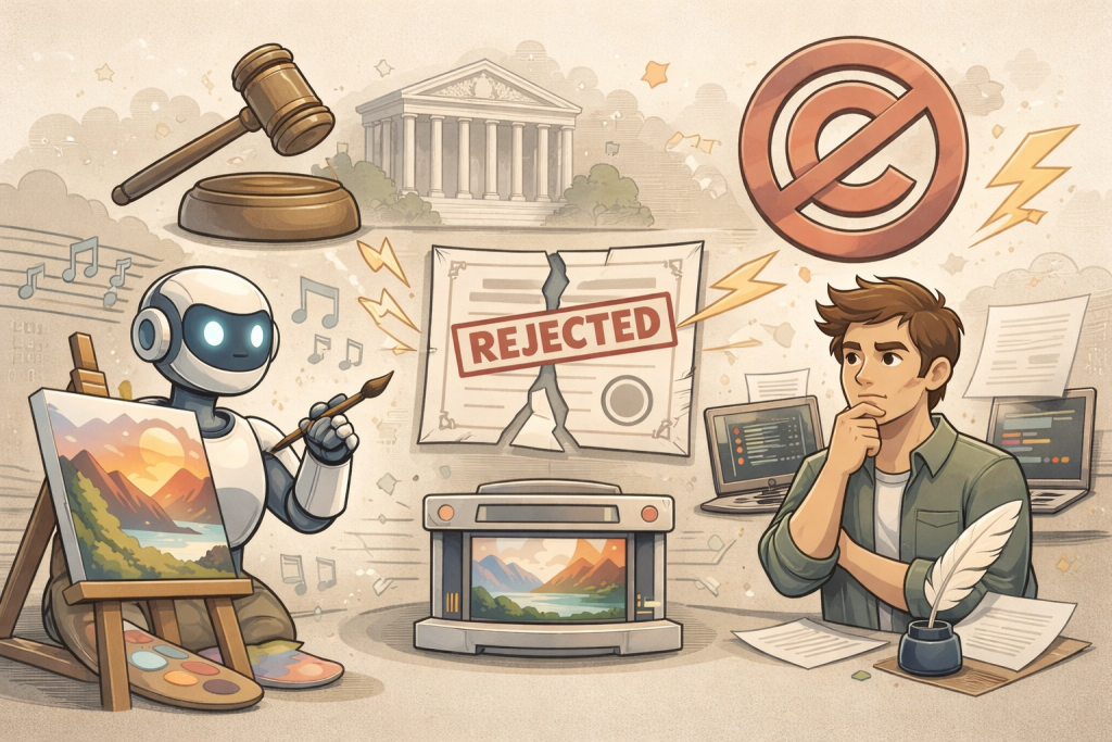 AI created art cannot be copyrighted.